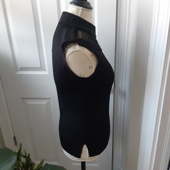 Beta's Choice Black Beaded Dress Top - Picture 2 of 5